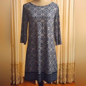 Blue pattern dress